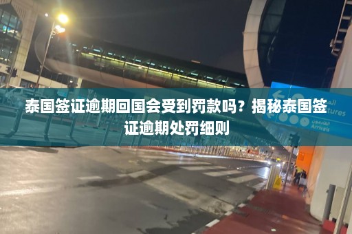 泰国签证逾期回国会受到罚款吗？揭秘泰国签证逾期处罚细则