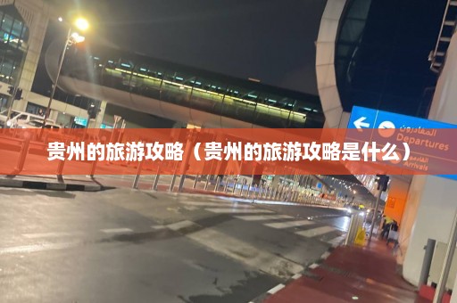 贵州的旅游攻略（贵州的旅游攻略是什么）