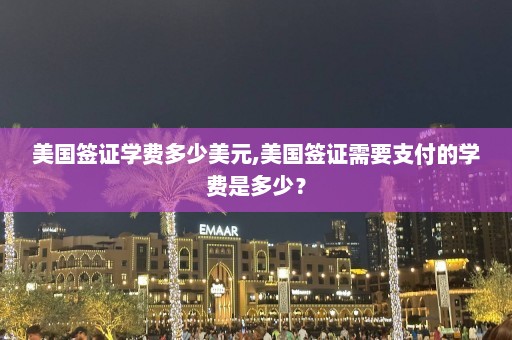 美国签证学费多少美元,美国签证需要支付的学费是多少？