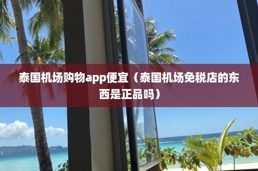 泰国机场购物app便宜（泰国机场免税店的东西是正品吗）