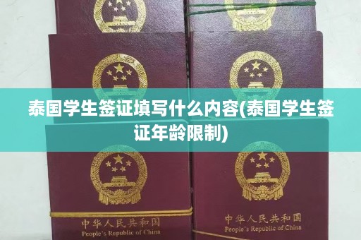 泰国学生签证填写什么内容(泰国学生签证年龄限制)  第1张