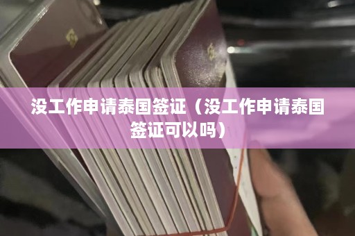 没工作申请泰国签证（没工作申请泰国签证可以吗）  第1张