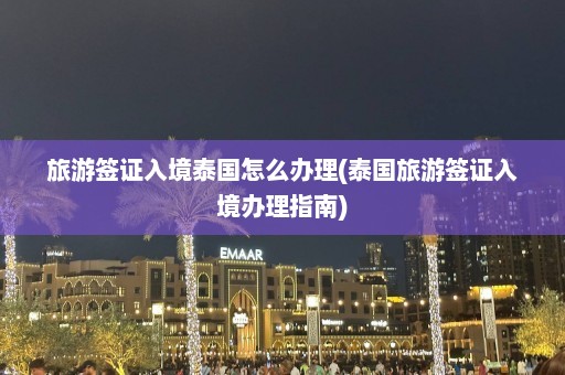 旅游签证入境泰国怎么办理(泰国旅游签证入境办理指南)