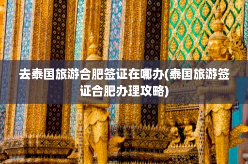 去泰国旅游合肥签证在哪办(泰国旅游签证合肥办理攻略)  第1张