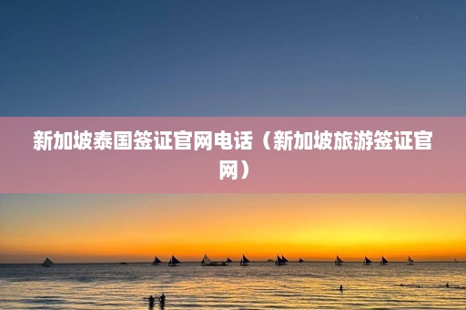 新加坡泰国签证官网电话（新加坡旅游签证官网）