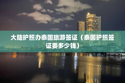 大陆护照办泰国旅游签证（泰国护照签证要多少钱）