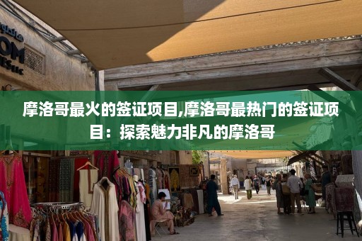 摩洛哥最火的签证项目,摩洛哥最热门的签证项目：探索魅力非凡的摩洛哥