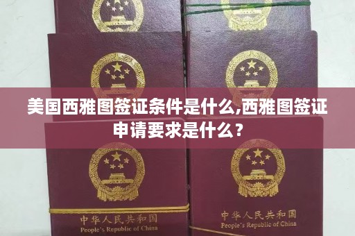 美国西雅图签证条件是什么,西雅图签证申请要求是什么？