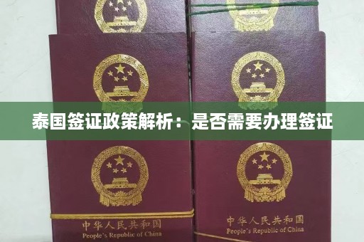 泰国签证政策解析：是否需要办理签证  第1张