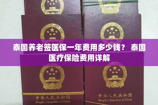 泰国养老签医保一年费用多少钱？ 泰国医疗保险费用详解