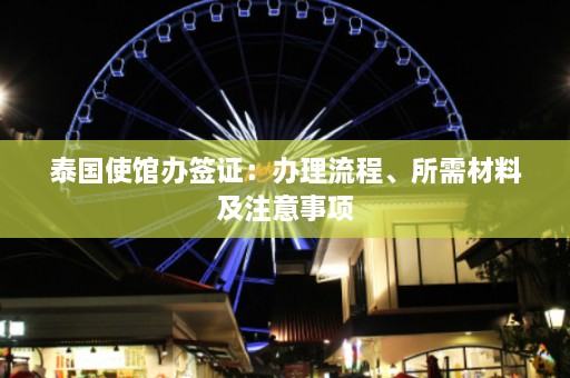 泰国使馆办签证：办理流程、所需材料及注意事项  第1张