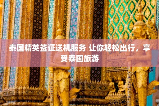 泰国精英签证送机服务 让你轻松出行，享受泰国旅游