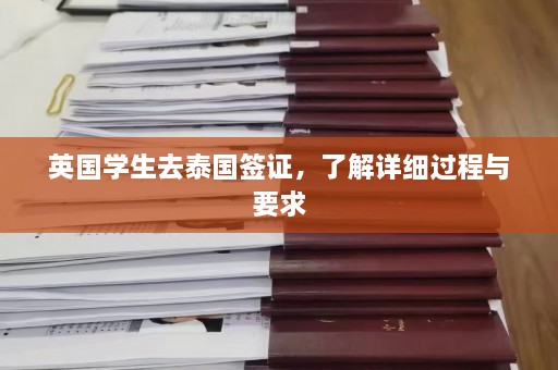 英国学生去泰国签证，了解详细过程与要求  第1张