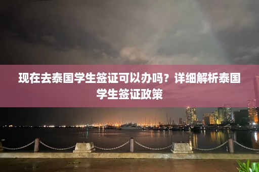 现在去泰国学生签证可以办吗？详细解析泰国学生签证政策