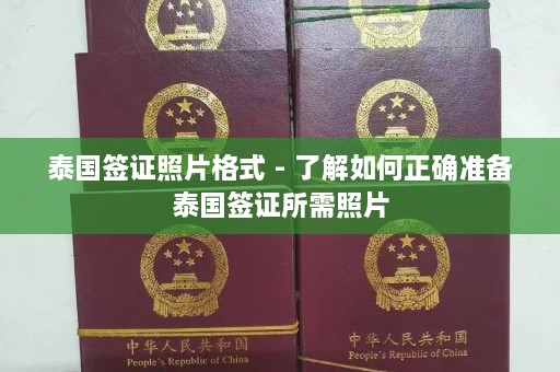 泰国签证照片格式 - 了解如何正确准备泰国签证所需照片