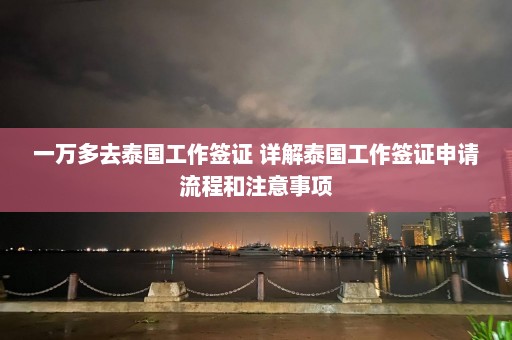 一万多去泰国工作签证 详解泰国工作签证申请流程和注意事项