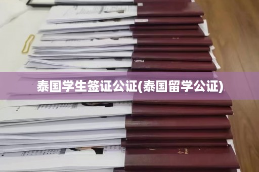 泰国学生签证公证(泰国留学公证)  第1张