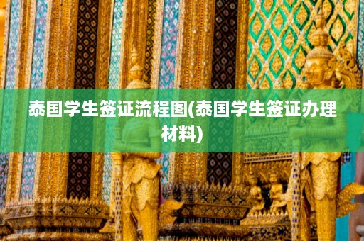 泰国学生签证流程图(泰国学生签证办理材料)