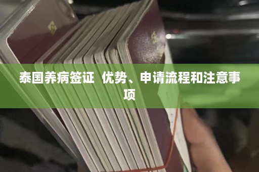 泰国养病签证  优势、申请流程和注意事项 第1张