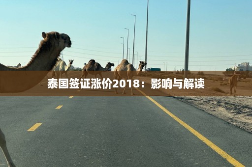 泰国签证涨价2018：影响与解读