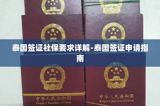 泰国签证社保要求详解-泰国签证申请指南  第1张