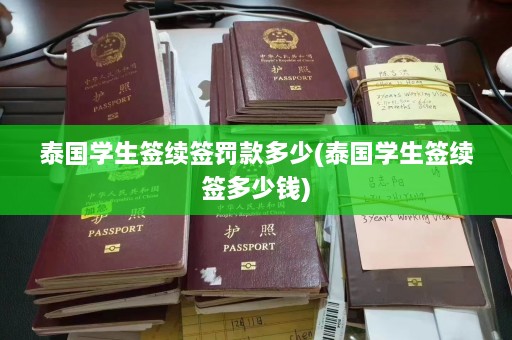 泰国学生签续签罚款多少(泰国学生签续签多少钱)  第1张