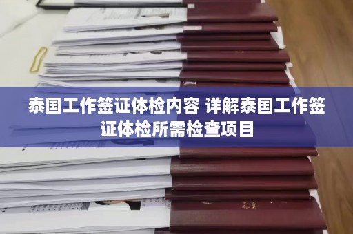 泰国工作签证体检内容 详解泰国工作签证体检所需检查项目