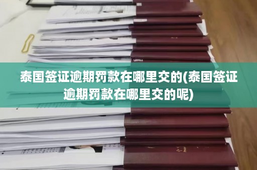 泰国签证逾期罚款在哪里交的(泰国签证逾期罚款在哪里交的呢)