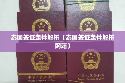 泰国签证条件解析（泰国签证条件解析网站）