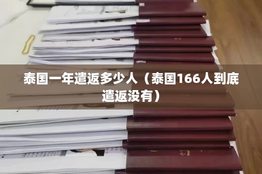 泰国一年遣返多少人（泰国166人到底遣返没有）