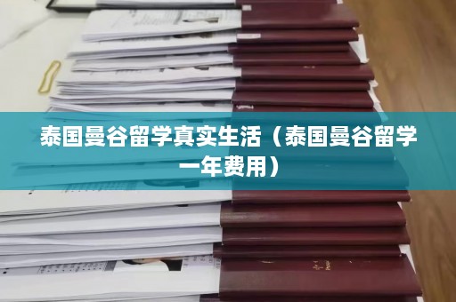 泰国曼谷留学真实生活（泰国曼谷留学一年费用）