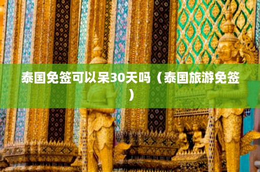 泰国免签可以呆30天吗（泰国旅游免签）  第1张