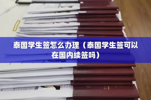 泰国学生签怎么办理（泰国学生签可以在国内续签吗）  第1张