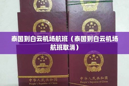 泰国到白云机场航班（泰国到白云机场航班取消）  第1张