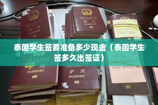 泰国学生签要准备多少现金（泰国学生签多久出签证）  第1张