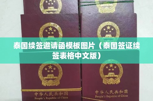 泰国续签邀请函模板图片（泰国签证续签表格中文版）  第1张