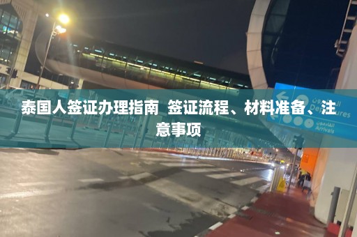 泰国人签证办理指南  签证流程、材料准备、注意事项