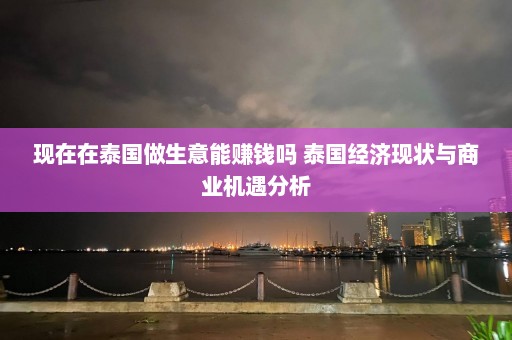 现在在泰国做生意能赚钱吗 泰国经济现状与商业机遇分析