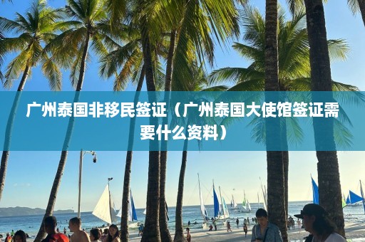 广州泰国非移民签证（广州泰国大使馆签证需要什么资料）