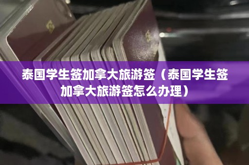 泰国学生签加拿大旅游签（泰国学生签加拿大旅游签怎么办理）  第1张