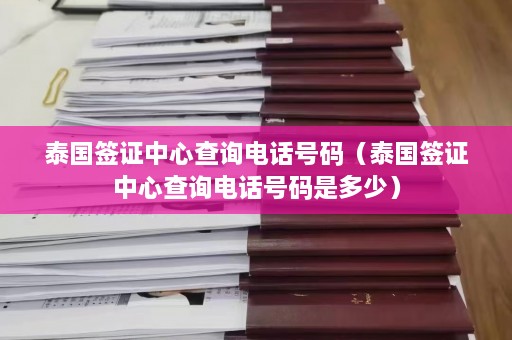 泰国签证中心查询 *** 码（泰国签证中心查询 *** 码是多少）  第1张