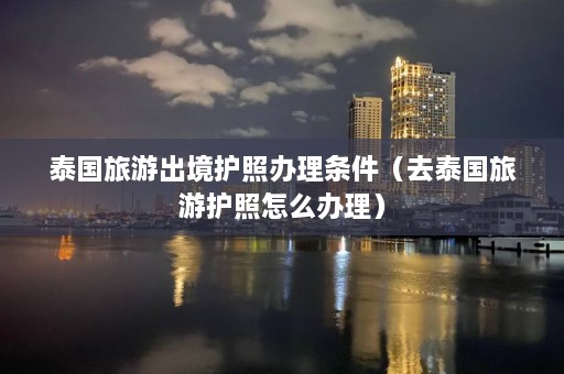 泰国旅游出境护照办理条件（去泰国旅游护照怎么办理）