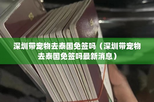 深圳带宠物去泰国免签吗（深圳带宠物去泰国免签吗最新消息）  第1张