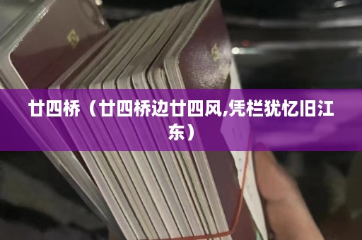 廿四桥（廿四桥边廿 *** ,凭栏犹忆旧江东）