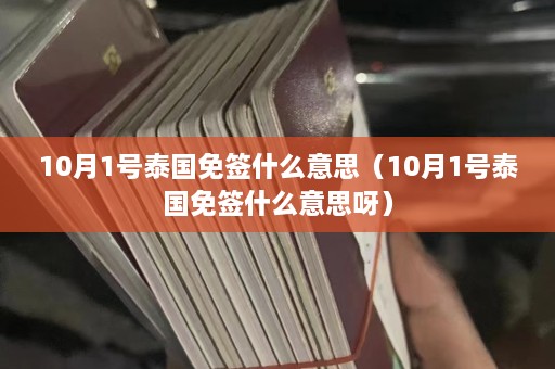 10月1号泰国免签什么意思（10月1号泰国免签什么意思呀）  第1张