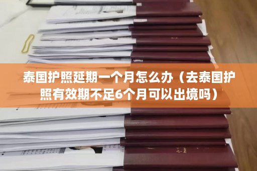 泰国护照延期一个月怎么办（去泰国护照有效期不足6个月可以出境吗）  第1张