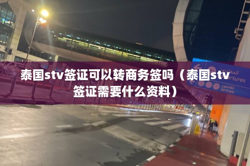 泰国stv签证可以转商务签吗（泰国stv签证需要什么资料）  第1张