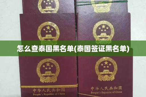 怎么查泰国黑名单(泰国签证黑名单)  第1张