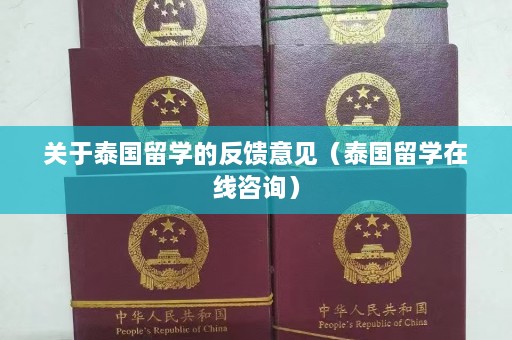 关于泰国留学的反馈意见（泰国留学在线咨询）