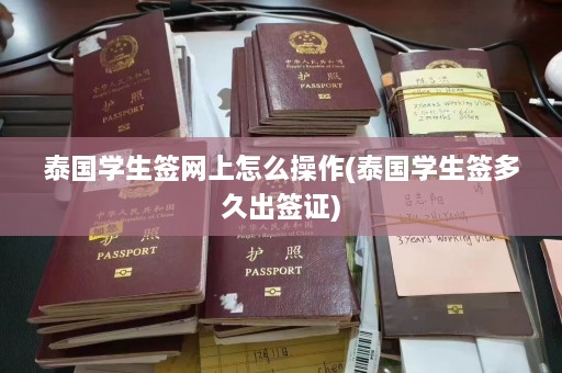 泰国学生签网上怎么操作(泰国学生签多久出签证)  第1张